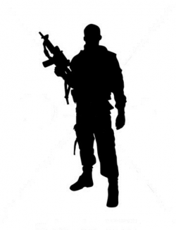 Military Silhouette Clipart