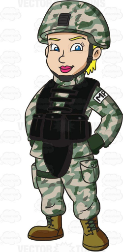 A Female US Army Military Police Officer #cartoon #clipart ...