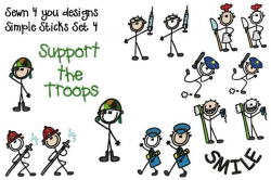 Sewn 4 You Designs~Stick Figure Embroidery Designs | Military Ideas ...