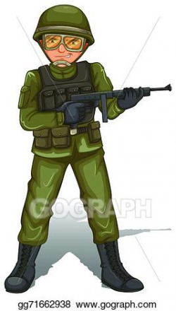 Vector Art - A brave military soldier. Clipart Drawing ...