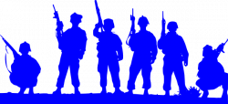 Blue Army Silhouette Clip Art at Clker.com - vector clip art online ...