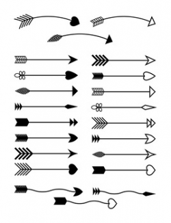 22 Arrows Clipart, Tribal Arrow Clip Art, Archery, Boho, Indian ...