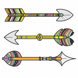 Bow and arrow Tribe Clip art - Tribal vector arrows 1200*1200 ...
