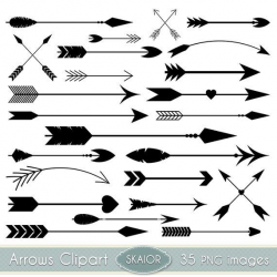 Arrows Clipart Vector Arrows Clip Art Tribal Digital Arrows Aztec ...