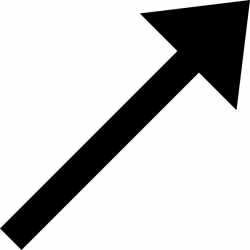 Up Right Black Arrow clip art Free vector in Open office drawing svg ...