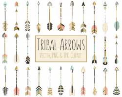 Tribal Arrows Boho Clipart 28 300 DPI Vector PNG & JPG