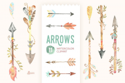 Arrows Watercolor Clipart ~ Illustrations ~ Creative Market