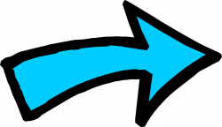Free Stock Photo: Illustration of a blue curved right arrow ...