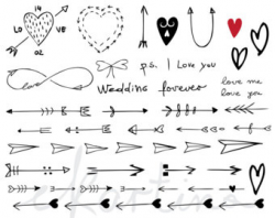 Tribal Arrow Clipart and Vectors - Hand Drawn Arrow Clip Art. Arrows ...