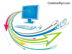 Free Abstract Funky Technology with Arrow & Computer Clipart and ...