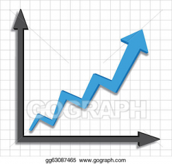 Vector Stock - Growth progress blue arrow graph . Clipart ...