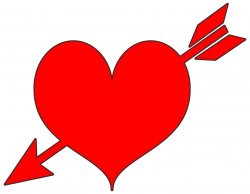 Red Heart Arrow Clipart - Design Droide