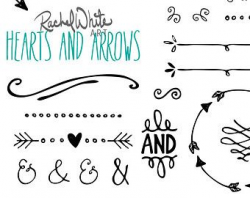 Rustic Heart And Arrow Clip Art Vector Hearts Arrows Clip ...