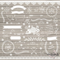 Wedding clipart, rustic clipart, shabby chic wedding, lace clipart ...