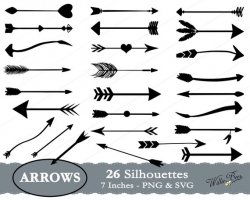 Arrow SVG Arrow Silhouette Tribal Arrows Arrow Clipart