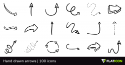 Hand drawn arrows 100 free icons (SVG, EPS, PSD, PNG files)