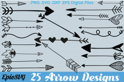 25 Arrows Cute Sketch | .SVG .DXF .EPS | Design Bundles