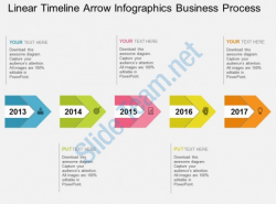 kh Linear Timeline Arrow Infographics Business Process Flat ...