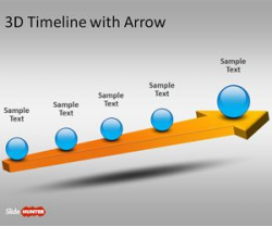 Free 3D Timeline Template for PowerPoint with Arrow is a simple ...