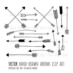 vector arrows clip art tribal arrow clipart archery hand by huetoo ...