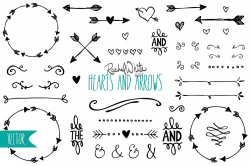 Hearts & Arrows by Rachel White Art | Design Bundles