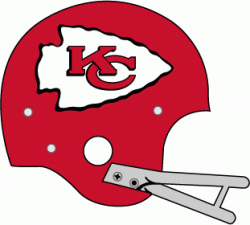 Kansas City Chiefs Helmet Logo (1963) - Red helmet, large white ...