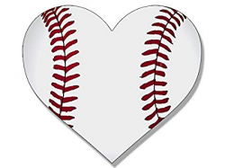 Amazon.com: Heart Shaped BASEBALL Sticker (i mlb play love game ...