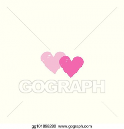 Vector Art - Two hearts with arrow. love sign. valentine's day ...