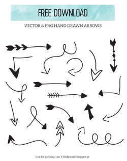 Free Download // Hand Drawn Arrows | Hand drawn, Arrow and Curly