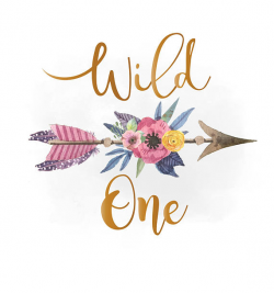 Wild one svg clipart Boho feathers arrow Clipart Cut File