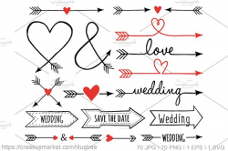 70 wedding arrows clip art set ~ Icons ~ Creative Market