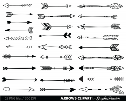 Arrows Clip Art Tribal Arrow Clipart Archery Hand Drawn Fair | ohidul.me