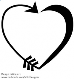 Vector heart made of an arrow. DOWNLOAD this vector arrow heart ...