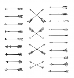 Doodle Tribal Arrows Clipart: 23 vector arrows - hand drawn,tribal ...