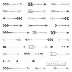Tribal Arrows Clipart: 40 vector digital files. Hand drawn, doodle ...