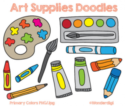 Art Supplies Clip art Doodles Kids clipart School Clipart