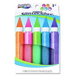 Amazon.com: ArtSkills Neon Jumbo Glitter Glue, Arts and Crafts ...