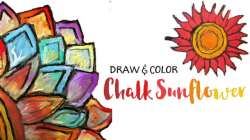 Chalk Sunflower Art Project for Kids - YouTube