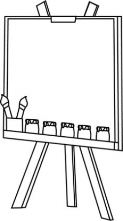 Blank Paint Easel Clip Art Image - an art easel with a blank canvas ...