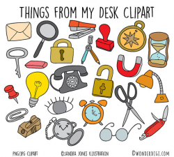 Hand Drawn Clip art Doodles Clip art - Office Supplies Clipart ...