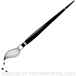 Paint Brush Vector Image | Free vector graphics, Vector graphics and ...