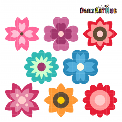 Simple Spring Flowers Clip Art Set – Daily Art Hub – Free Clip Art ...