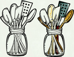 Clipart Kitchen Utensils Clip Art Of Design Ideas | Kitchen Design ...