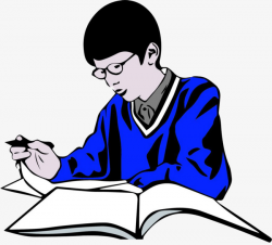 Reading And Writing Material, Blue, Boy, Book PNG Image and Clipart ...