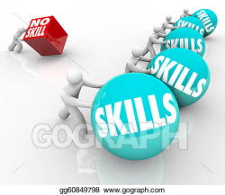 Clipart - Skill vs no skills competition unskilled and skilled ...