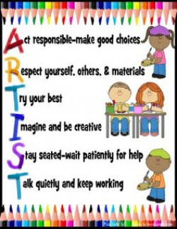 Art room rules poster #artroom #rules #classroommanagement ...