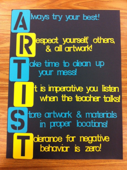 art room safety | found this one on Pinterest here: ARTIST poster ...