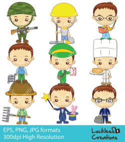 Kids Occupation 2 Digital Clip Art by LocklessCreations on Etsy ...