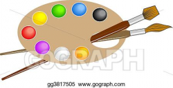 Stock Illustration - Artists palette. Clipart Drawing gg3817505 ...
