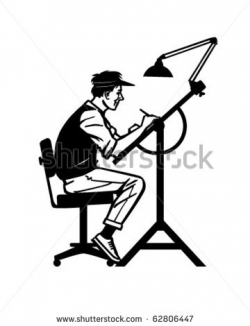 Artist At Work - Retro Clipart | Clipart Panda - Free Clipart Images